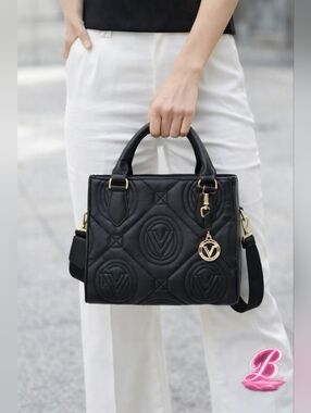 Valentino Orlandi Small Quilted Tote - Black - NWT Vegan 💥